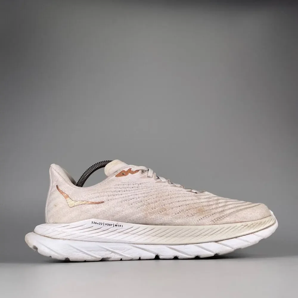 Hoka One One Mach 5 Women's Size 10.5 White Copper Athletic Running Shoe Sneaker